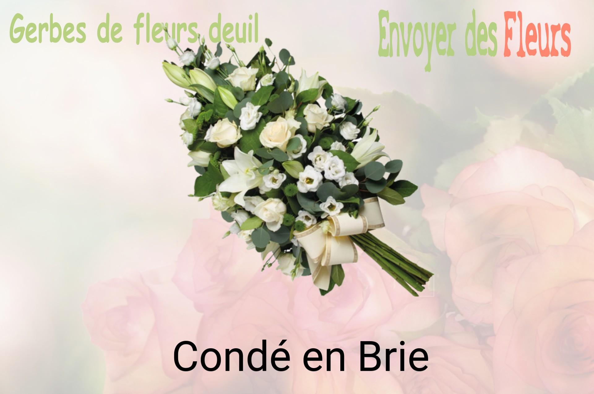 Gerbe de fleurs de deuil livrée à Condé-en-Brie